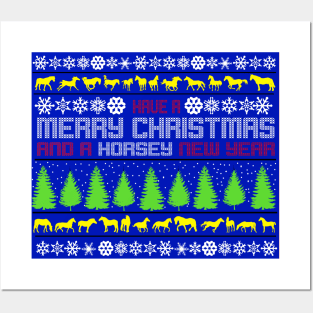 horse Christmas Posters and Art